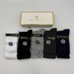 Premium Cotton Crew Socks – 5 Pair Multicolor Set