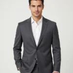 Black Checked Single-Breasted Blazer