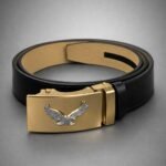 Golden Eagle Buckle Belt – 100% Pure Leather Luxury Strap