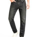 Dark Wash Stretch Denim Jeans – Classic Straight Fit