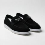 Men’s Black Suede Slip-On Loafers – Modern Casual Comfort