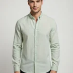 Casual Slim Fit Linen Blend Shirt for Men