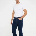 Navy Blue Slim-Fit Denim Jeans – Modern Stretch Comfort