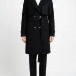 Versatile Long Coat for Modern Women Black