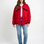 Women Relaxed Drop Shoulder Bomber Jacket
