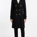 Trendy Long Overcoat for Stylish Seasons Black