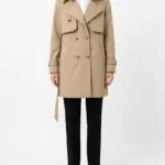 Sophisticated Ladies Long Coat for Daily Wear Light Brown