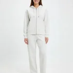 Ladies White Hoodie Premium Soft Fleece